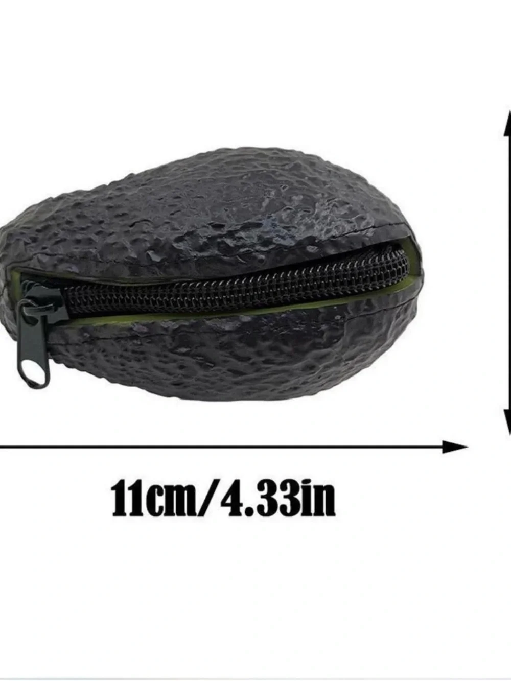 Avocado Coin Purse Made in Mexico – Cute Funny Novelty Change Pouch Black Avocad